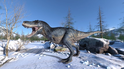 3D CG rendering of Dinosaurs