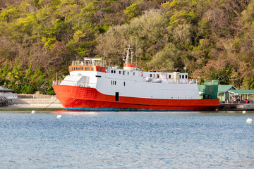 Fototapeta premium Saint Vincent and the Grenadines, Ferry boat, Mustique