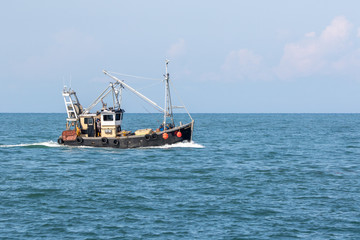 Fishing boat at sea