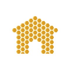 Honeycomb house abstract symbol