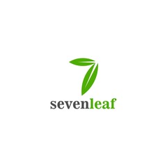 seven leaf logo template