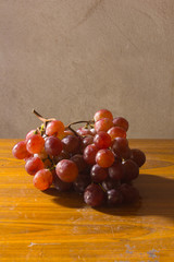 Red grape art still life