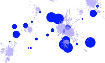 Gouache dots on a white background. Two-color divorces.