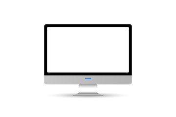 Modern computer monitor vector simulation Vector object isolated on white background