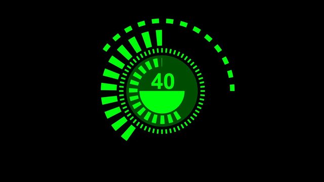 Science Futuristic Technology Interference Loading Circle Ring. Loading Transfer Download Animation from 0 to 100 increasing. Circle ring orb bar animation on black screen.