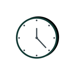 time clock watch isolated icon