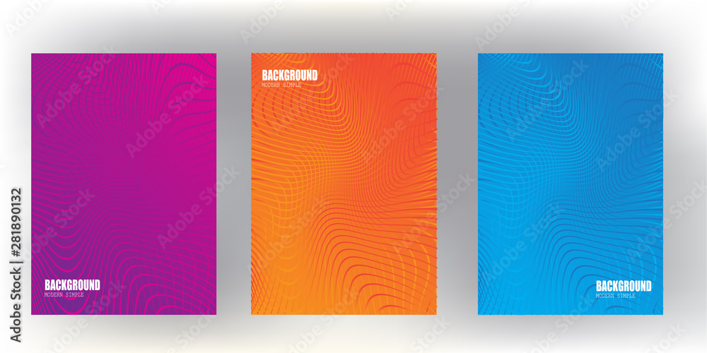Wall mural modern minimal covers design with colorful halftone gradients.background modern template design for 