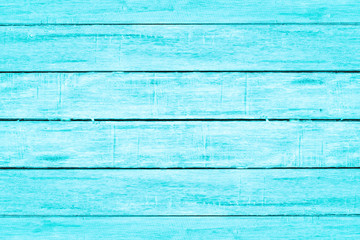 Obraz premium Bright light blue color wood plank texture. Vintage beach wooden background.