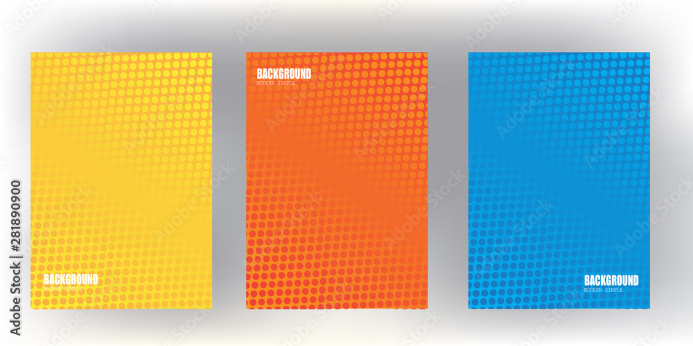 Wall mural modern minimal covers design. colorful halftone gradients.background template design for web. cool g