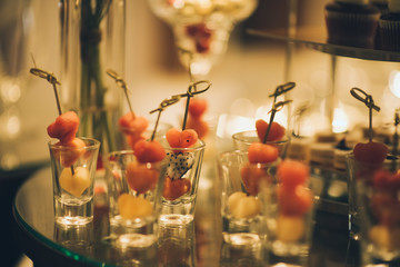 Business Conference Meeting Event and Dinner. Luxury room selective focus blur for background. 