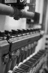 Naklejka premium Residential in floor heat manifold and distribution system