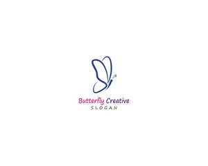 Butterfly conceptual simple, colorful icon. Logo. Vector illustration