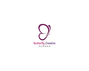 Butterfly conceptual simple, colorful icon. Logo. Vector illustration