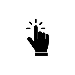 Hand click icon set, Click finger icon vector