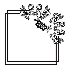 Vintage flowers frame, texture elegant of various card. Vector