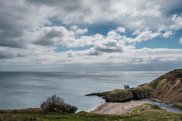 Small beach at Berriedale on east coast of Scotland