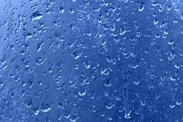 water drops on glass after rain