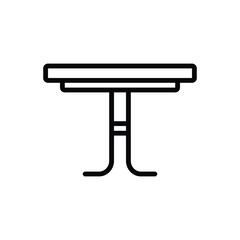 Black line icon for tables