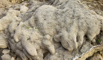 Surface of an stone wall. Black Stone background.