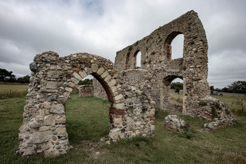 Fototapeta na wymiar The Abbey Ruins at Dunwich Suffolk