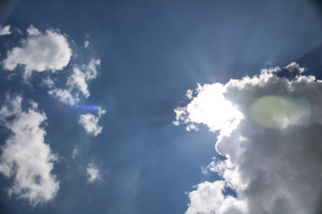 Obraz premium white cloud on the blue sky 