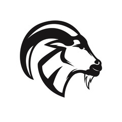 head goat drawing art logo design inspiration
