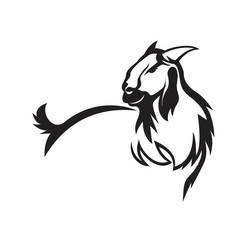Fototapeta premium goat side view drawing art logo design inspiration