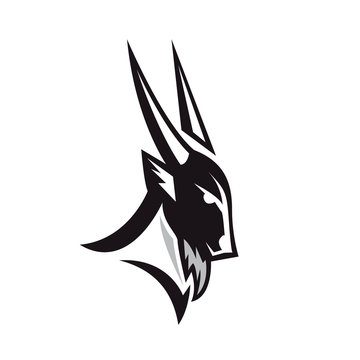 head goat drawing art logo design inspiration