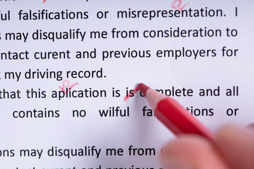 Marking Error During Spellchecking Text With Red Pencil