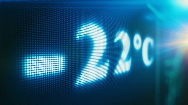 Extremely cold temperatures in Celcius degrees, winter chill abnormal weather