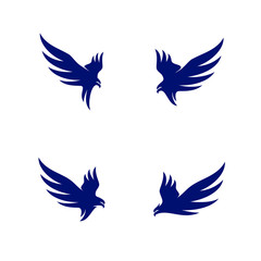 Eagle logo design vector. Simple Eagle logo template. Icon Symbol. Vector Illustration