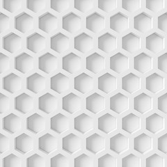 Abstract background of hexagon shape. 3D rendering.