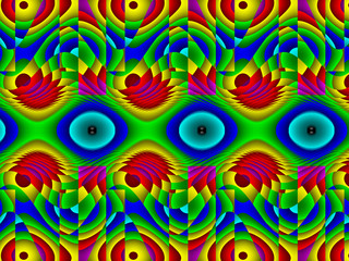 rainbow abstract fractal background 3d rendering illustration