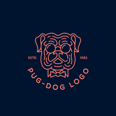 Pug dog logo