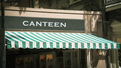 Fototapeta premium Street Sign to Canteen