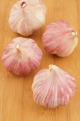 Garlic on wooden board