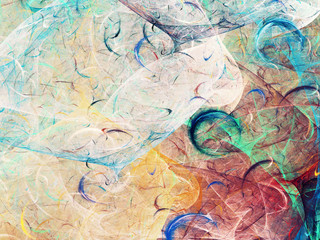 abstract chaotic fractal background 3D rendering illustration