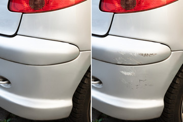 Car dent repair before and after