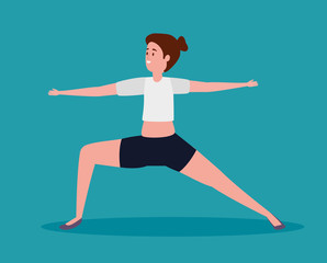 Obraz premium woman practice yoga meditation exercise