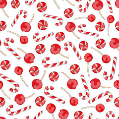 seamless pattern with cute candies