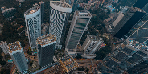 Fototapeta na wymiar Hong Kong Cityscape in aerial view