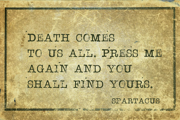death comes Spartacus