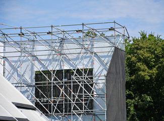 Structure of the stage rear view
