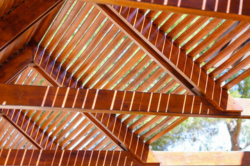 Holzdach Design Sommer Lobby Bar Laube Carport Terasse Urlaub Sonnenschutz