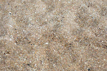 Texture of sand on the beach close up. Natural abstract background