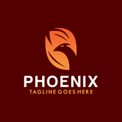 Phoenix Logo Vector With Colorful. Animal Icon.  Eagle Symbol. Bird Logotype Design Inspiration.