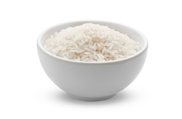 Fototapeta na wymiar rice in bowl isolated on white background.