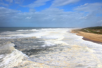 Big Wave in Nazare, Portugal