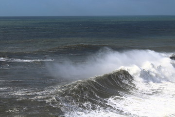 Big Wave in Nazare, Portugal