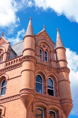 Old Traditional Brick Buildings In Dublin City Center.